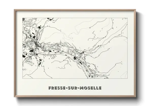 Une affiche de carte sur Fresse-sur-Moselle