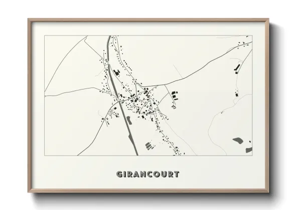 Une affiche de carte sur Girancourt