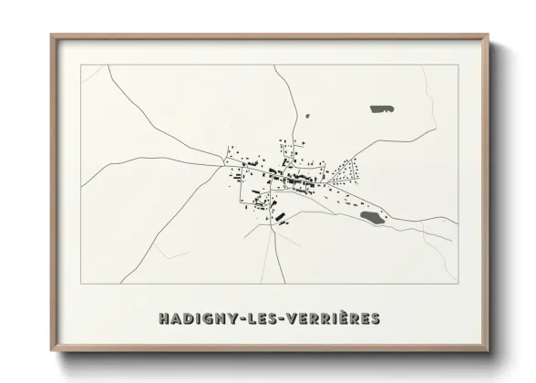 Une affiche de carte sur Hadigny-les-Verrières