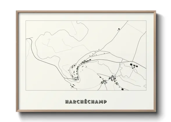 Une affiche de carte sur Harchéchamp
