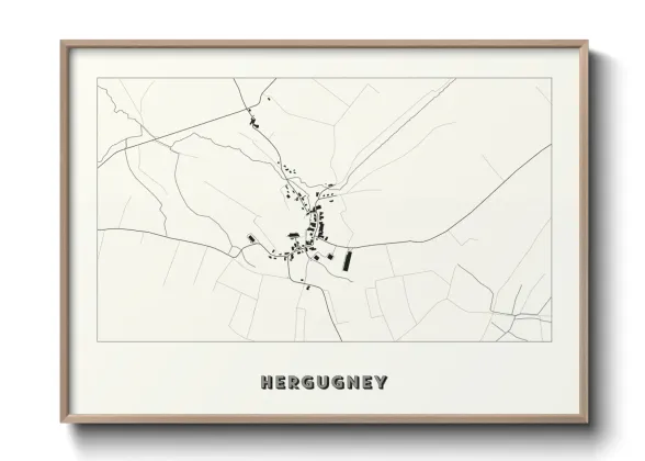 Une affiche de carte sur Hergugney