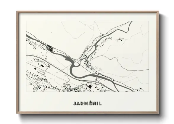 Une affiche de carte sur Jarménil