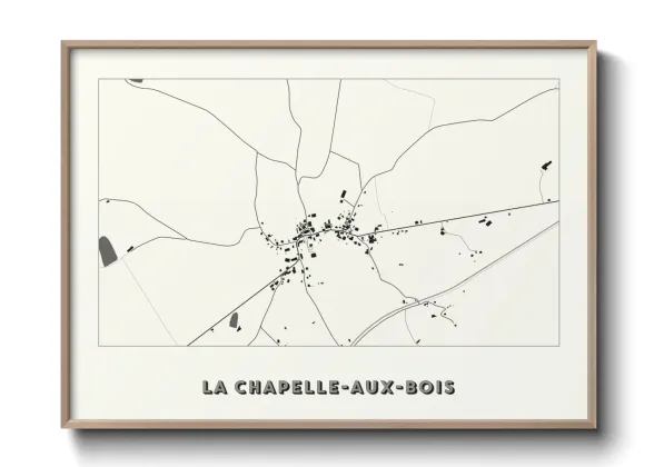 Une affiche de carte sur La Chapelle-aux-Bois