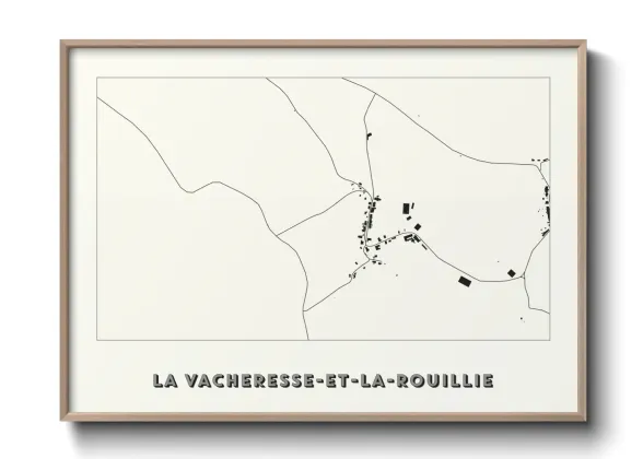 Une affiche de carte sur La Vacheresse-et-la-Rouillie