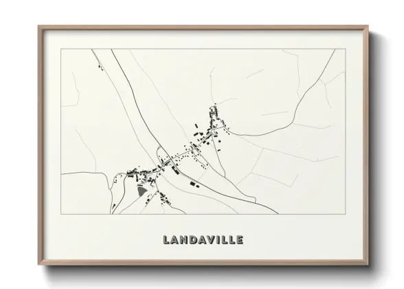 Une affiche de carte sur Landaville