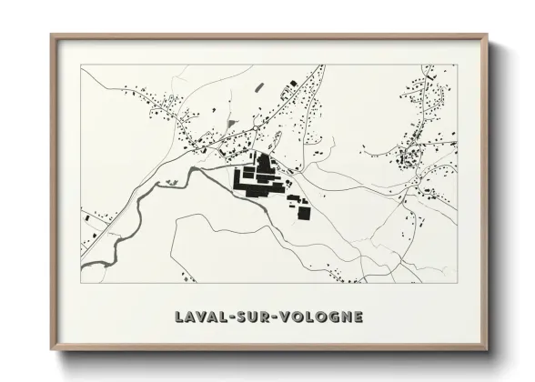 Une affiche de carte sur Laval-sur-Vologne