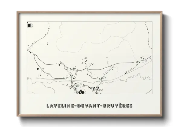 Une affiche de carte sur Laveline-devant-Bruyères