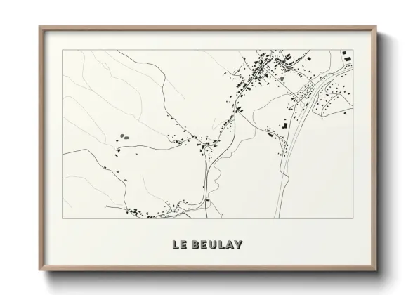 Une affiche de carte sur Le Beulay