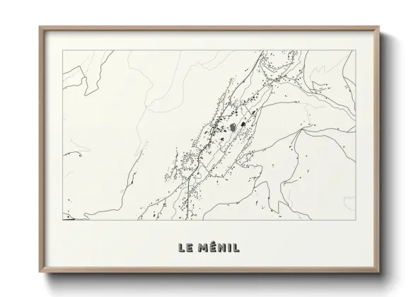 Une affiche de carte sur Le Ménil