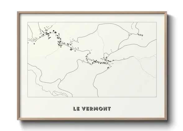 Une affiche de carte sur Le Vermont