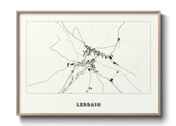 Une affiche de carte sur Lerrain