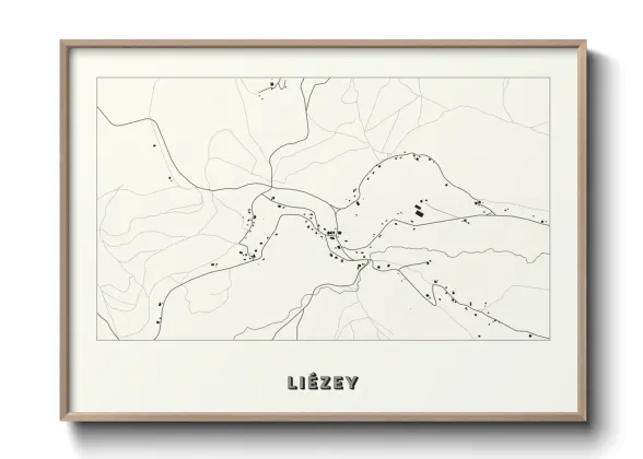Une affiche de carte sur Liézey