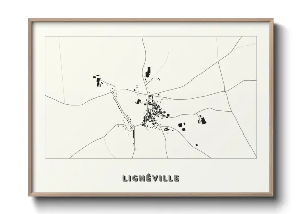 Une affiche de carte sur Lignéville