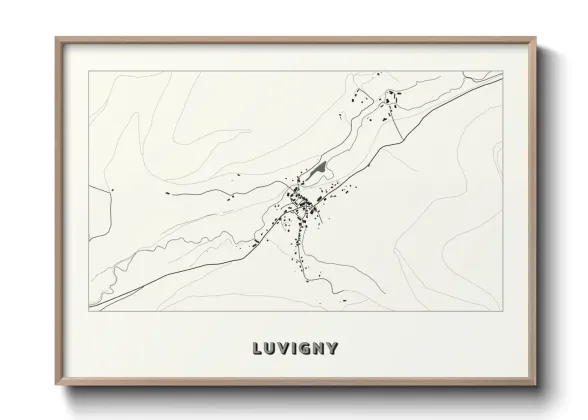 Une affiche de carte sur Luvigny