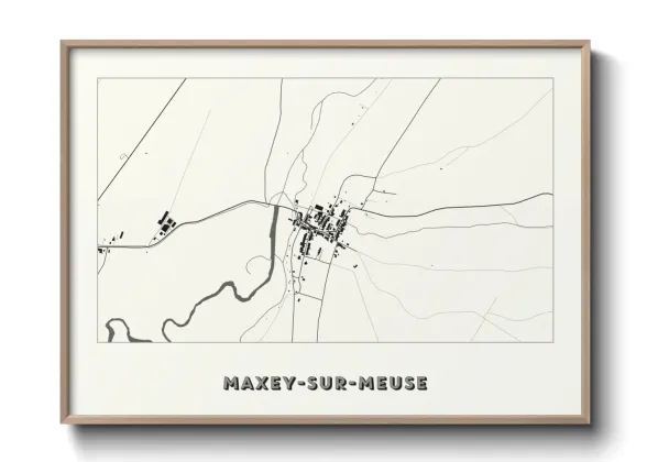 Une affiche de carte sur Maxey-sur-Meuse