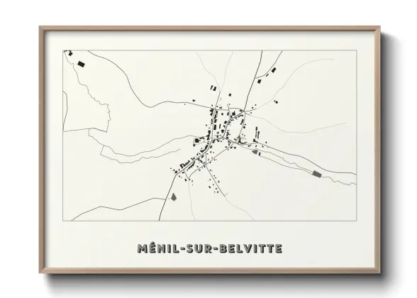Une affiche de carte sur Ménil-sur-Belvitte