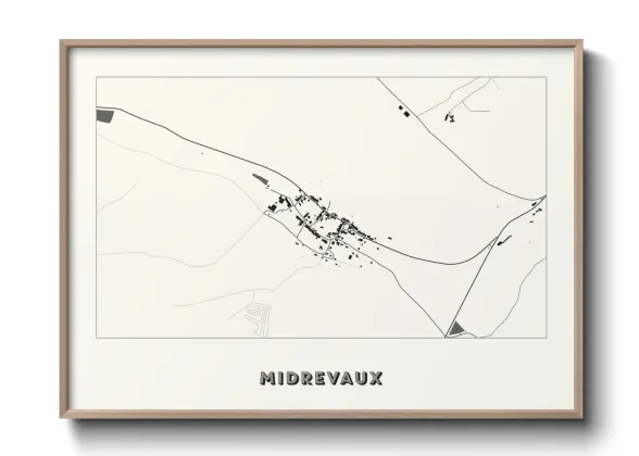 Une affiche de carte sur Midrevaux