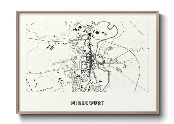 Une affiche de carte sur Mirecourt