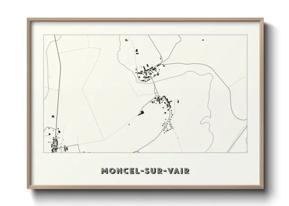 Une affiche de carte sur Moncel-sur-Vair
