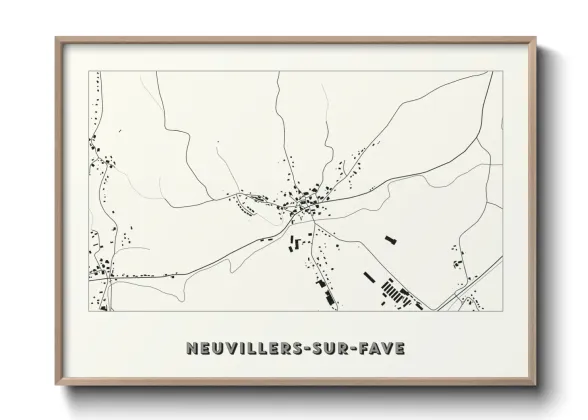 Une affiche de carte sur Neuvillers-sur-Fave