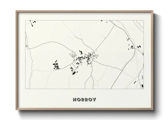 Une affiche de carte sur Norroy