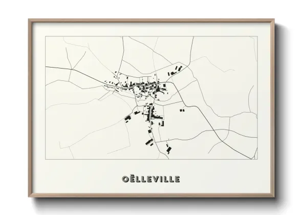 Une affiche de carte sur Oëlleville