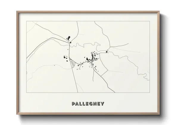 Une affiche de carte sur Pallegney