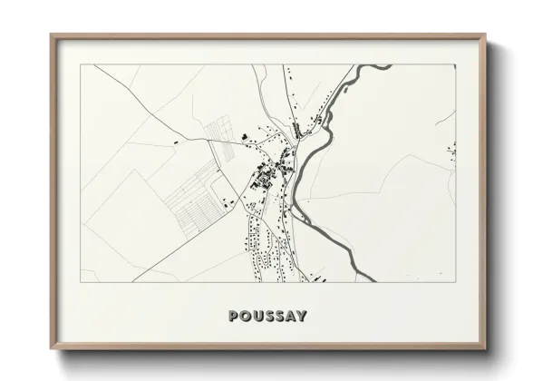 Une affiche de carte sur Poussay