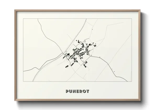 Une affiche de carte sur Punerot