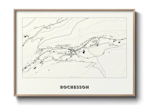 Une affiche de carte sur Rochesson