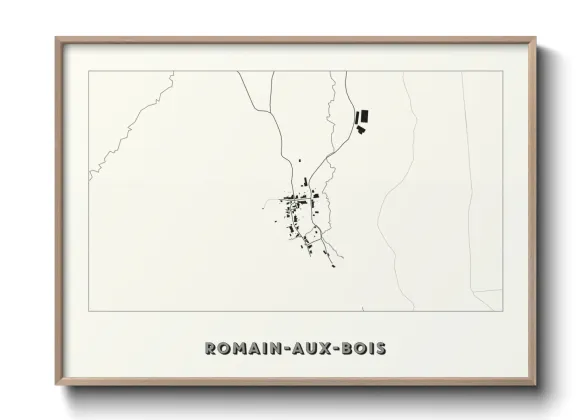 Une affiche de carte sur Romain-aux-Bois