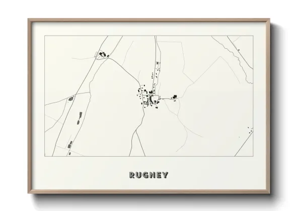 Une affiche de carte sur Rugney