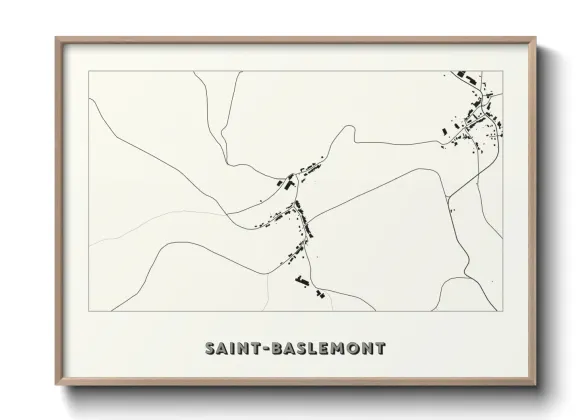 Une affiche de carte sur Saint-Baslemont