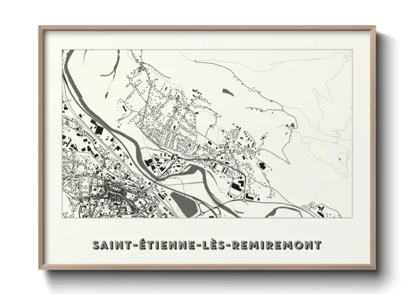 Une affiche de carte sur Saint-Étienne-lès-Remiremont
