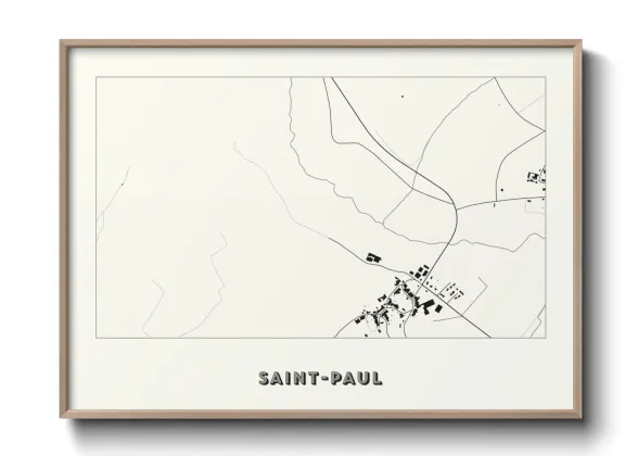 Une affiche de carte sur Saint-Paul