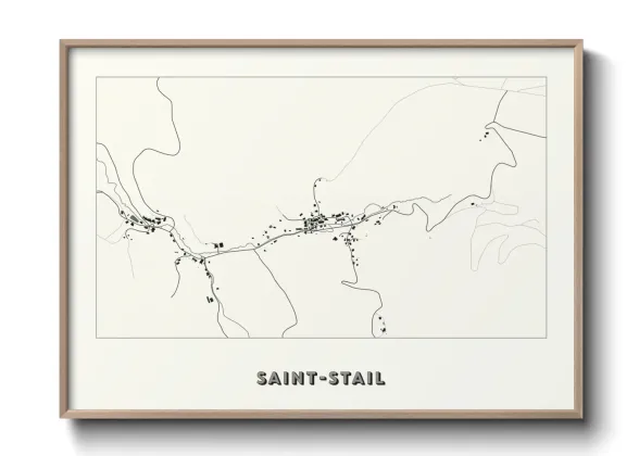 Une affiche de carte sur Saint-Stail