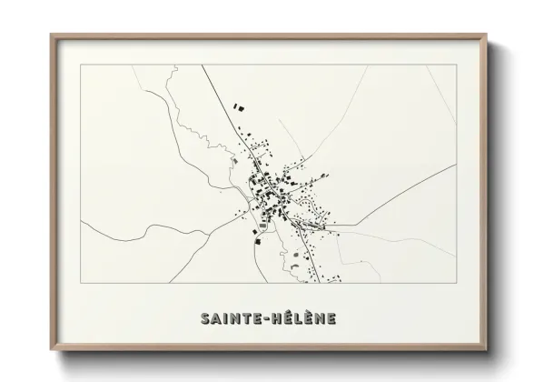 Une affiche de carte sur Sainte-Hélène