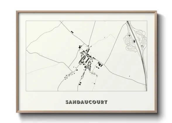Une affiche de carte sur Sandaucourt