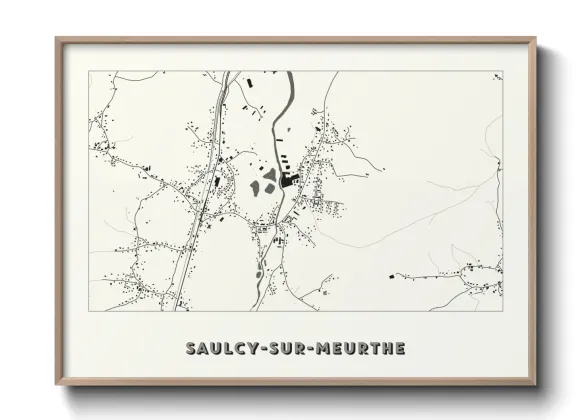 Une affiche de carte sur Saulcy-sur-Meurthe