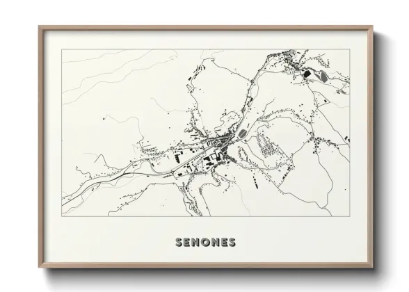 Une affiche de carte sur Senones