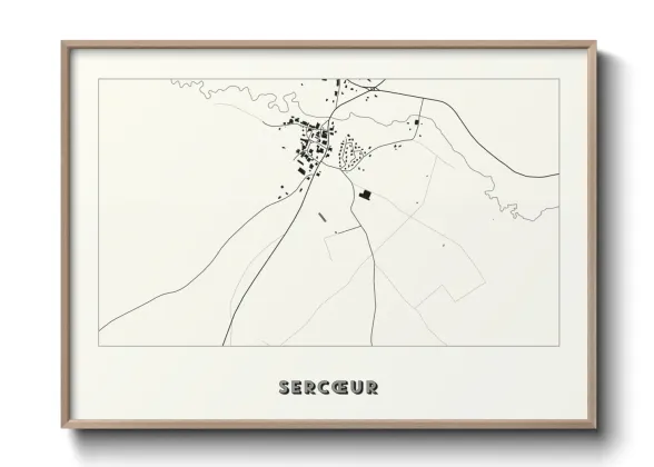Une affiche de carte sur Sercœur