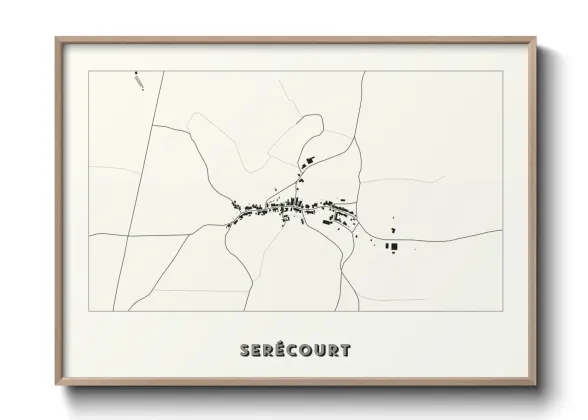 Une affiche de carte sur Serécourt