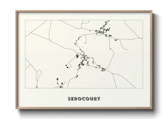 Une affiche de carte sur Serocourt