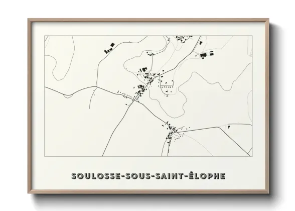Une affiche de carte sur Soulosse-sous-Saint-Élophe
