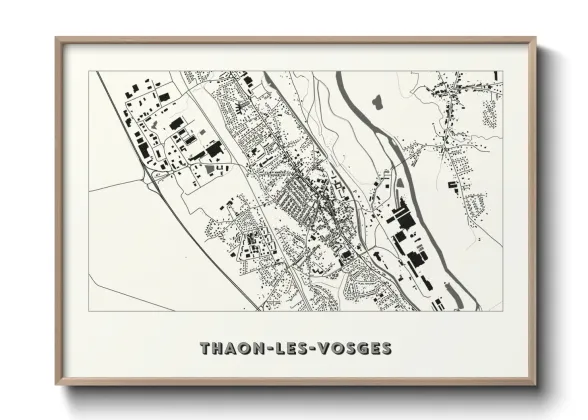 Une affiche de carte sur Thaon-les-Vosges