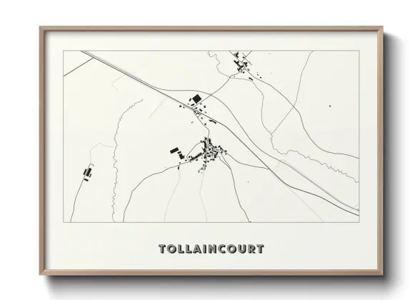 Une affiche de carte sur Tollaincourt