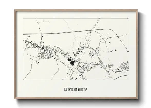 Une affiche de carte sur Uxegney