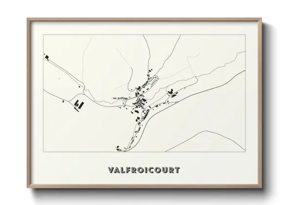 Une affiche de carte sur Valfroicourt