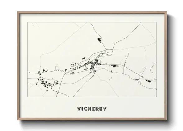 Une affiche de carte sur Vicherey
