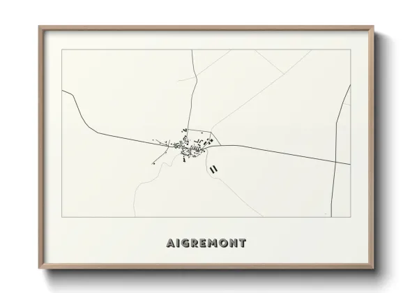 Une affiche de carte sur Aigremont